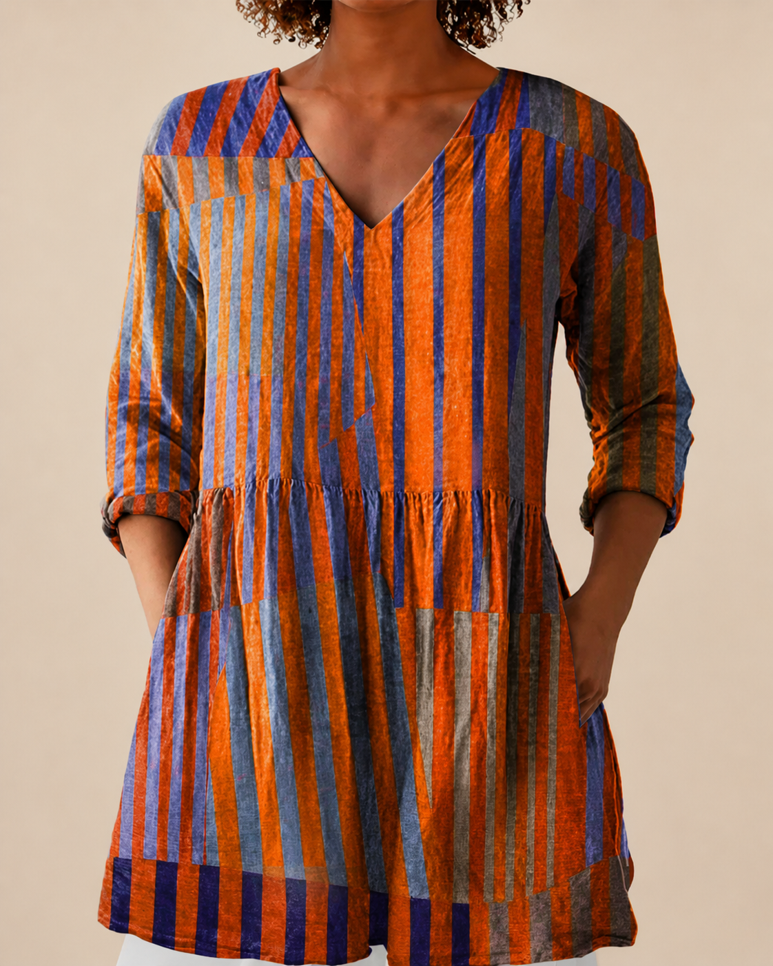 Imogen | Long Blouse with a Striking Print
