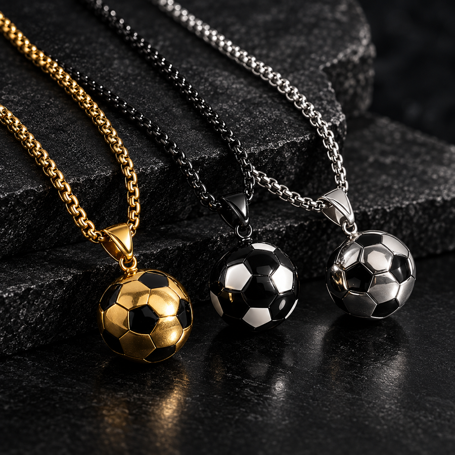 JAKE | FOOTBALL PENDANT NECKLACE