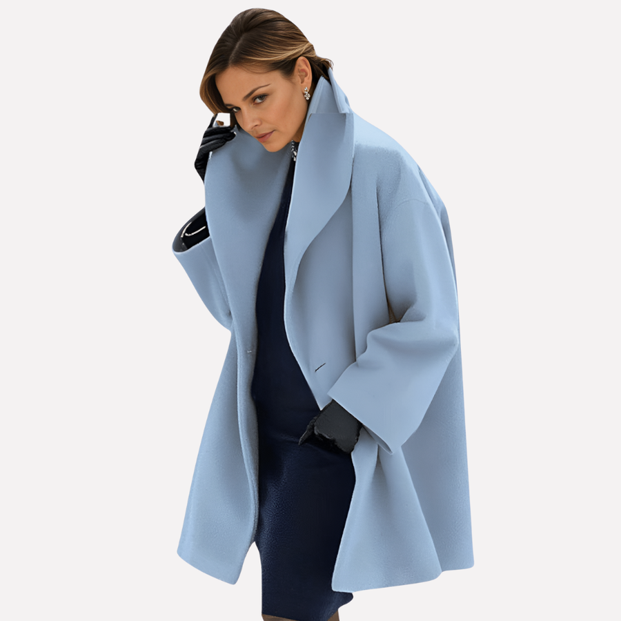 Women's Oversized Collar Coat Hip-Length Long Sleeve