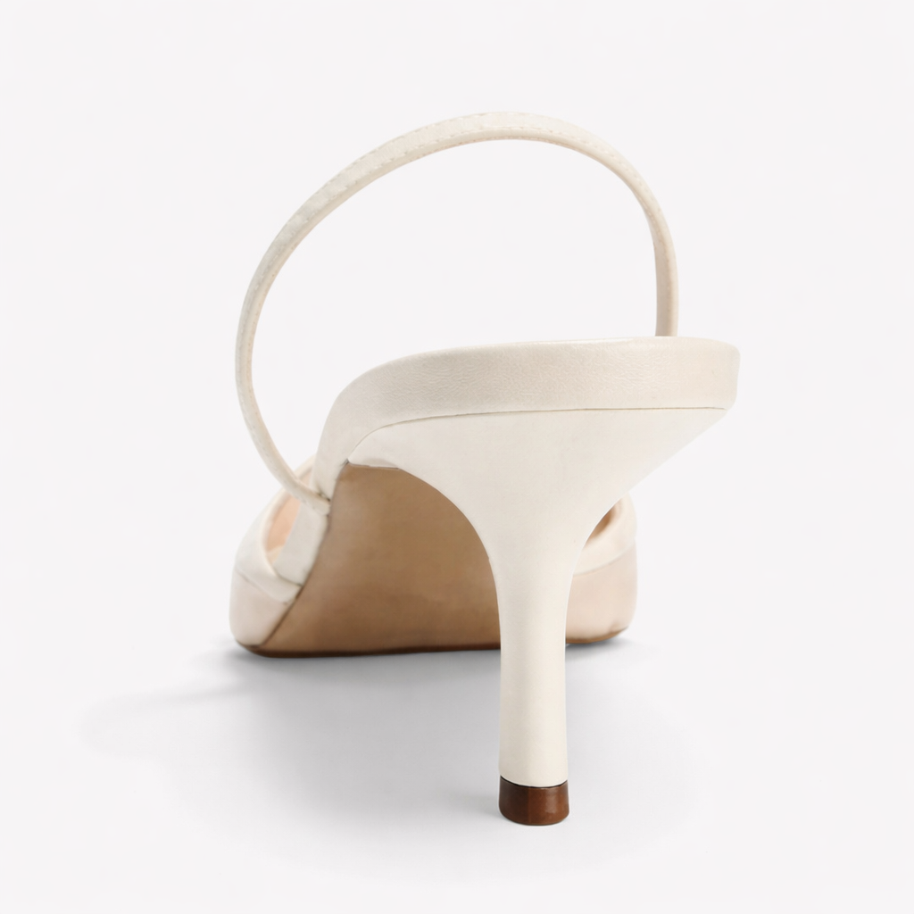 Elsie | Embroidered Mesh Mule Heels