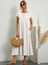 IVY | ELEGANT FLOWING MIDI DRESS