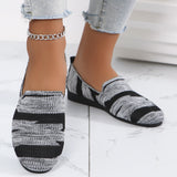 MICHELLE | WOMEN'S KNIT SLIP-ON STRIPED LOAFERS