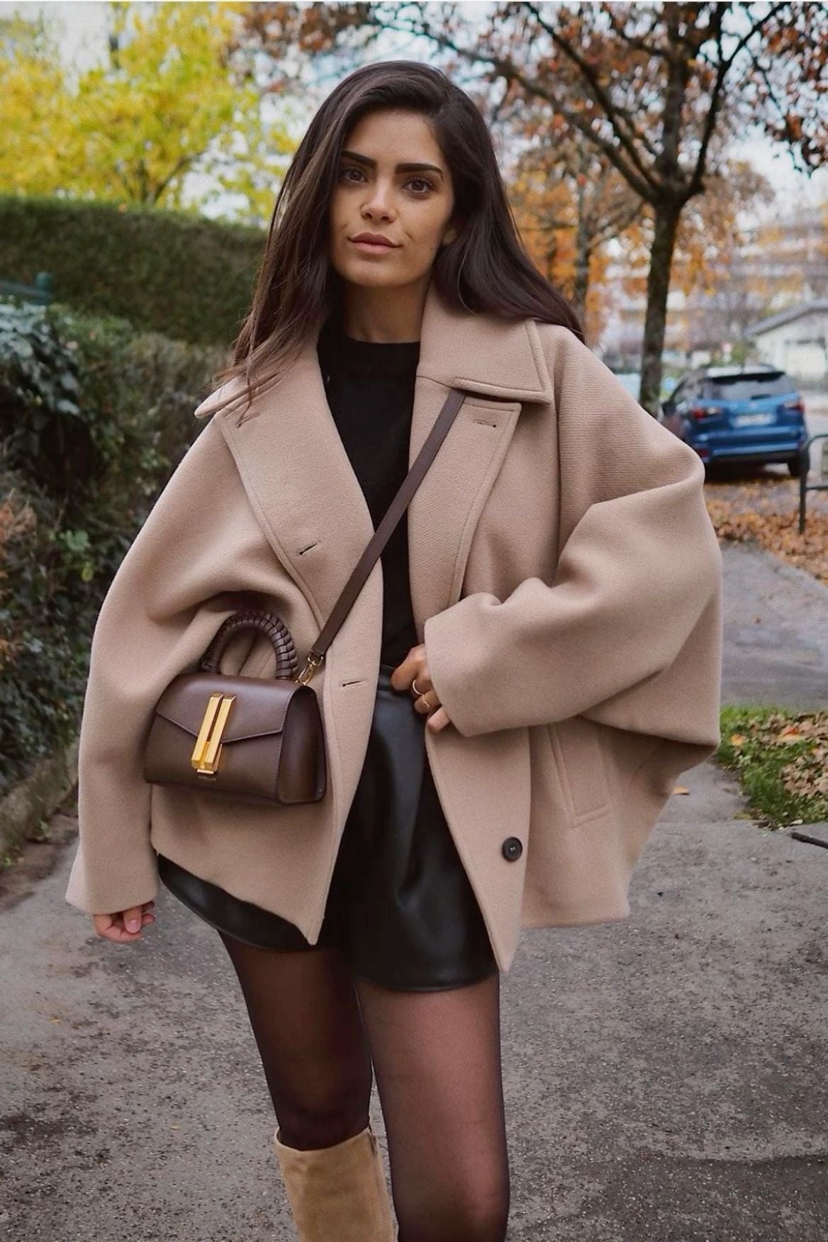 Women's Oversized Shirt Jacket with Button Front