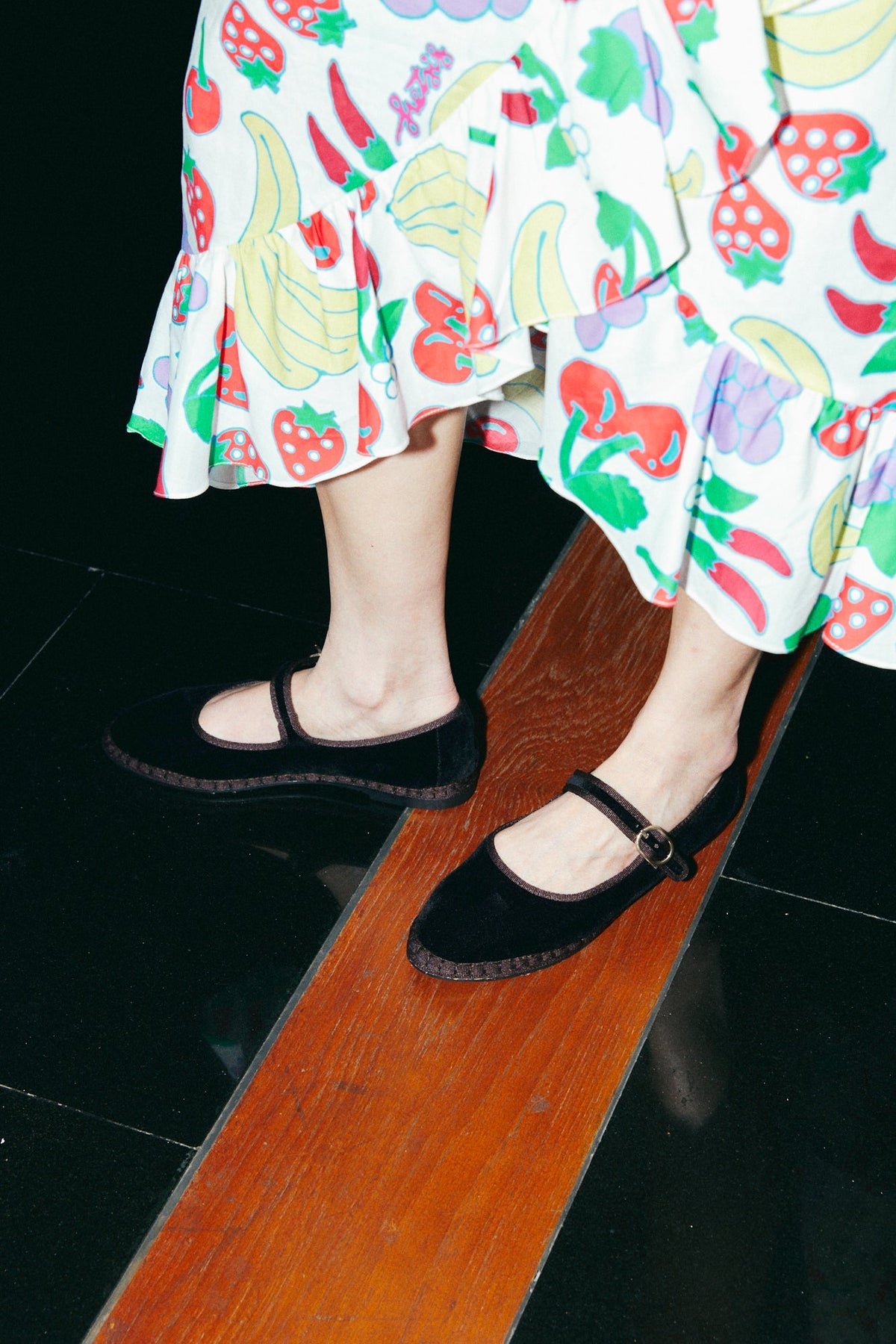 Mabel | Velvet Mary Jane Shoes