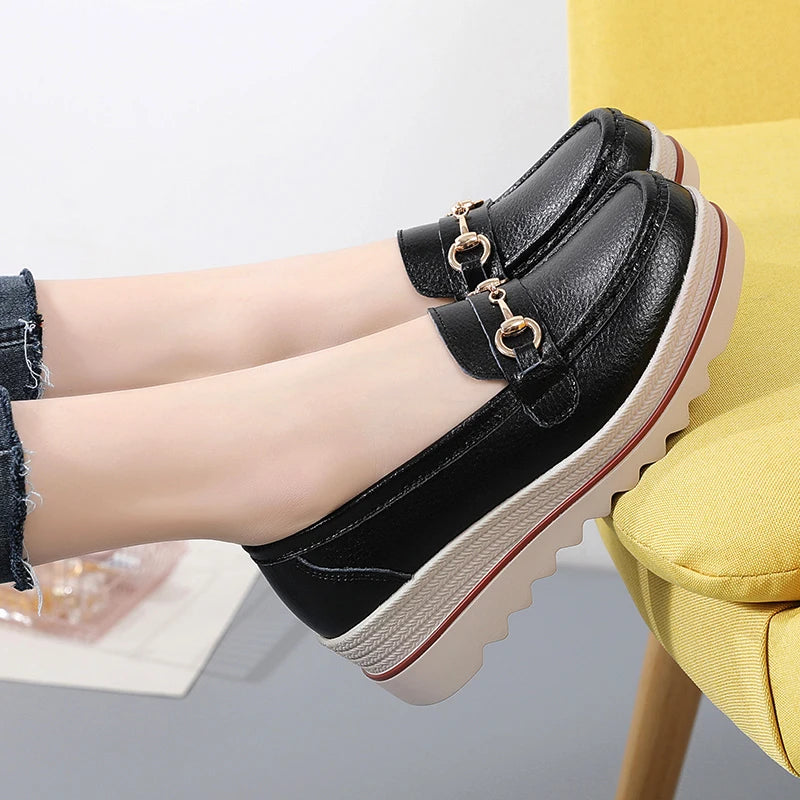 RUBY | WOMEN'S SUEDE PLATFORM SLIP-ON LOAFERS
