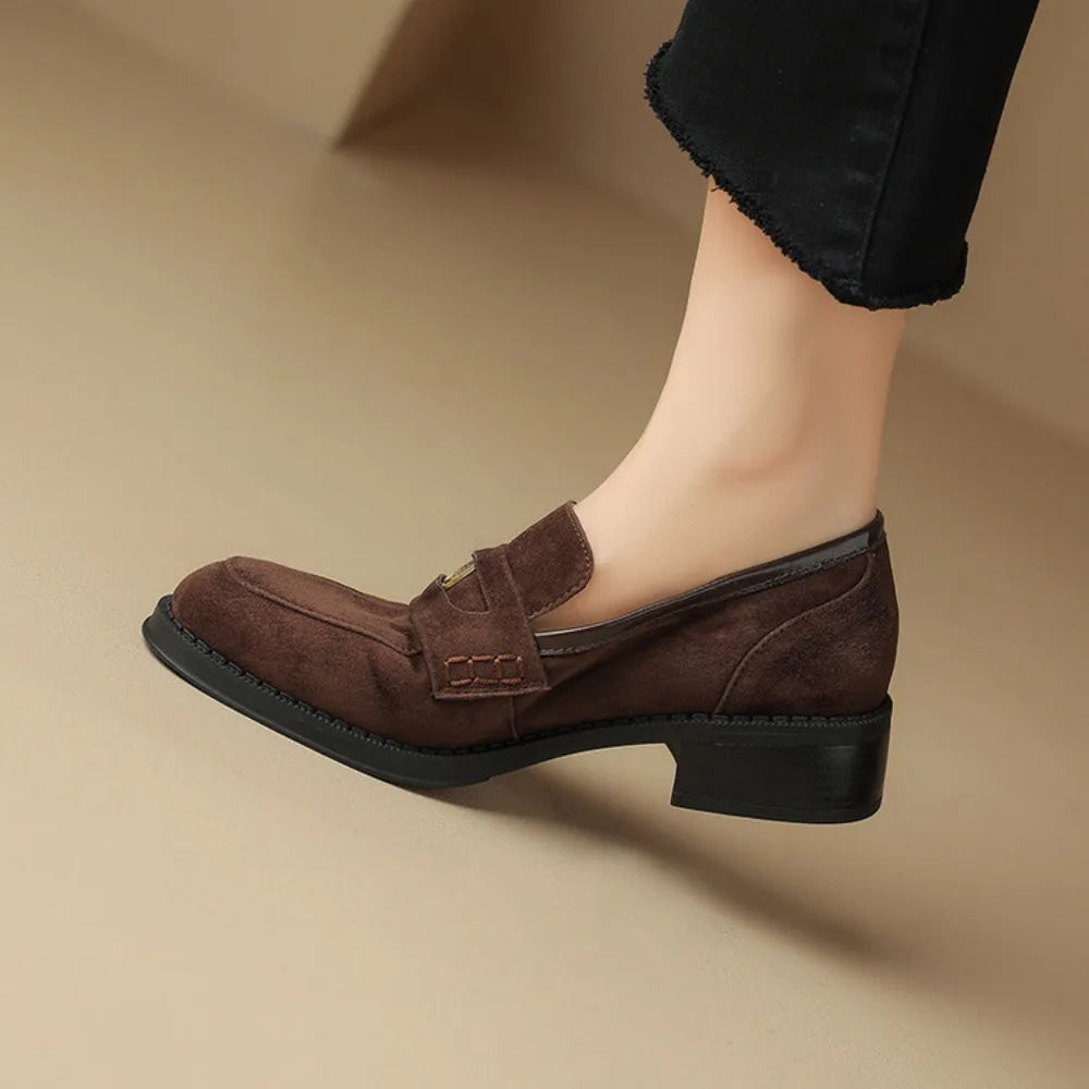 Daisy | Elegant Nude Tassel Loafers