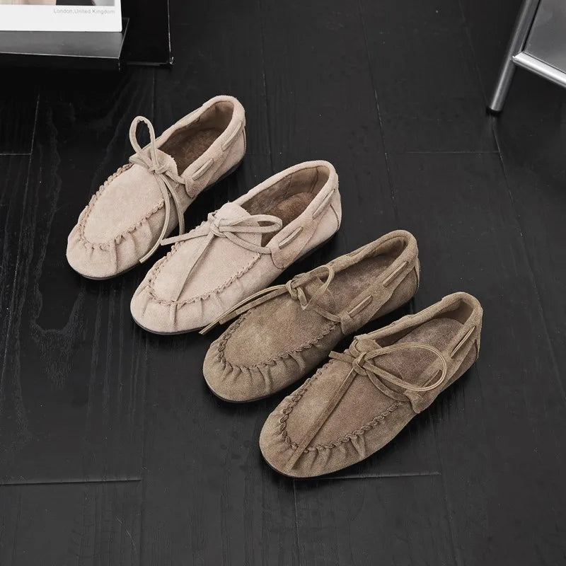 NANCY | WOMEN'S VINTAGE GENUINE LEATHER SLIP-ON LOAFERS