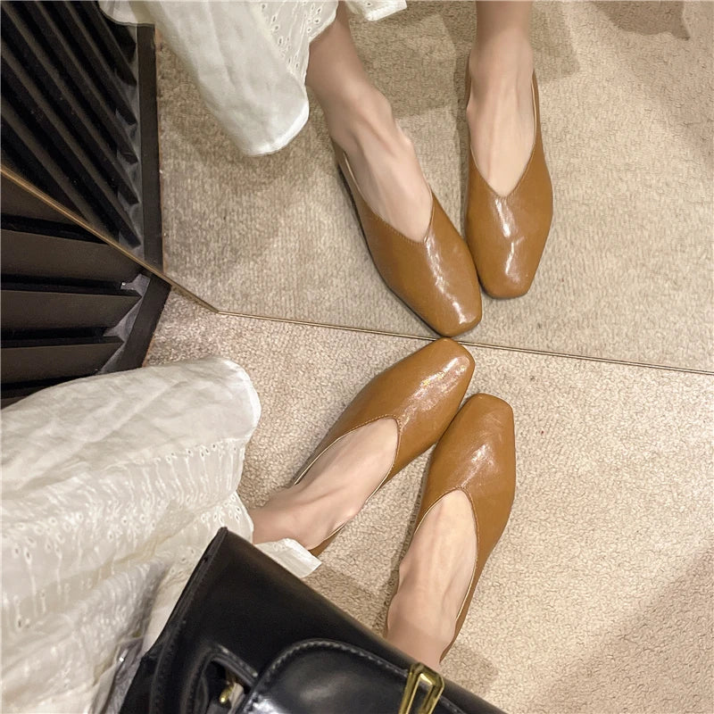 THEA | WOMEN'S GENUINE LEATHER SQUARE-TOE MARY JANE SHOES