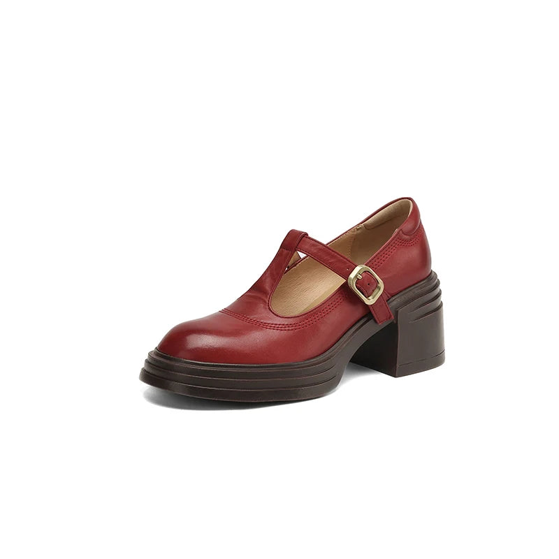 Delilah | Genuine Leather Platform Heels