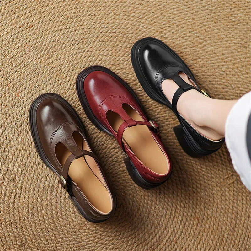 Delilah | Genuine Leather Platform Heels