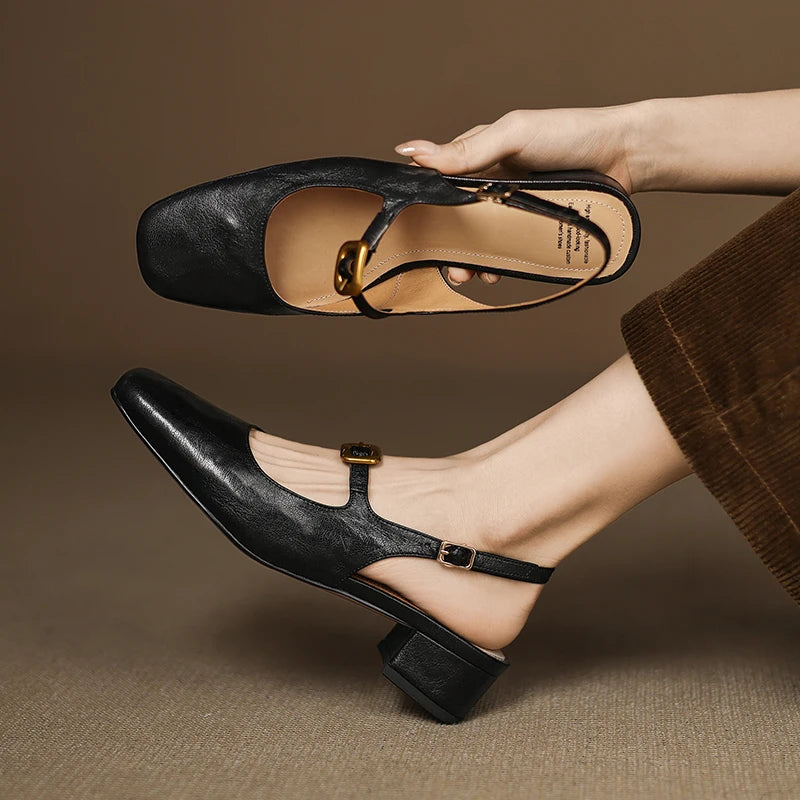 AIRA | GENUINE LEATHER SQUARE-TOE SHOE