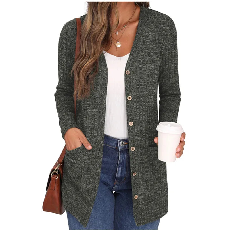 Gabriella | Women's Relaxed Button-Up Pocket Cardigan