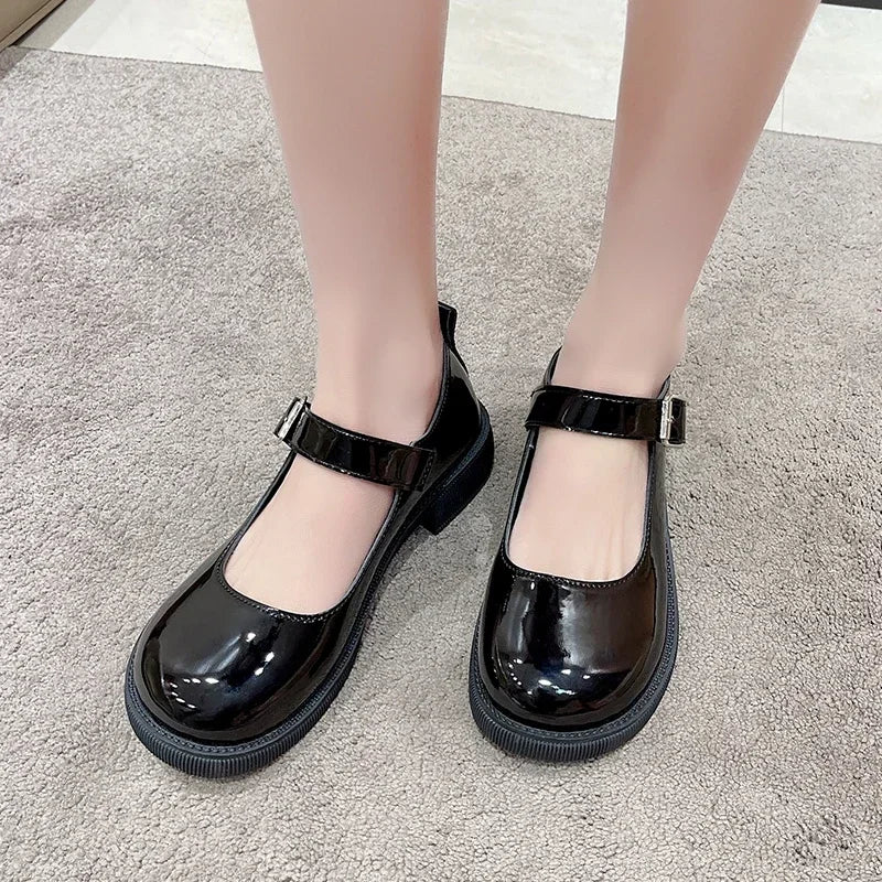ZARA | WOMEN'S LOW-HEEL ROUND-TOE MARY JANE SHOES