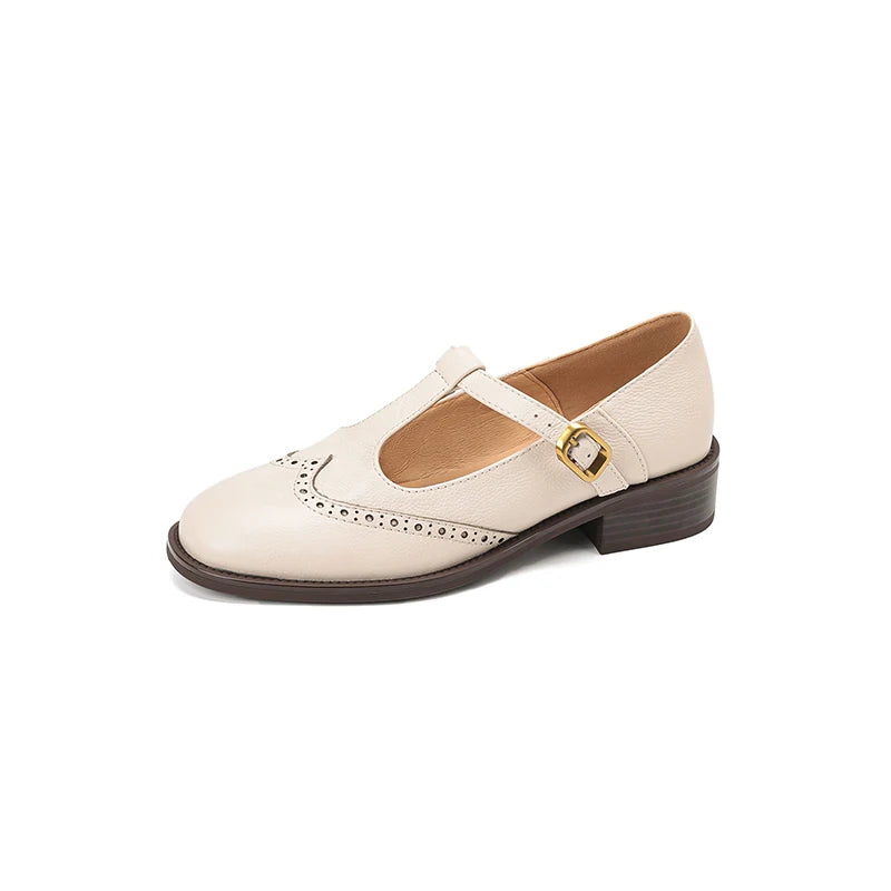 Ivy | Genuine Leather Mary Jane Heels