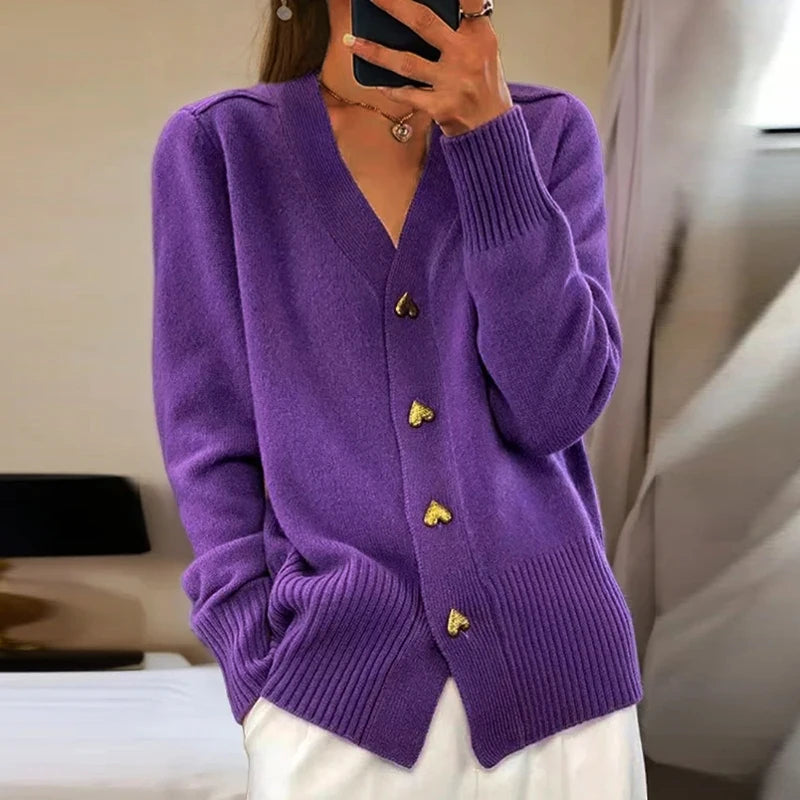 Esme | V-Neck Button Knit Cardigan