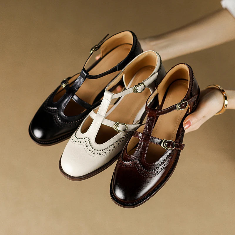 Margot | Retro Chunky Heel Mary Jane Shoes