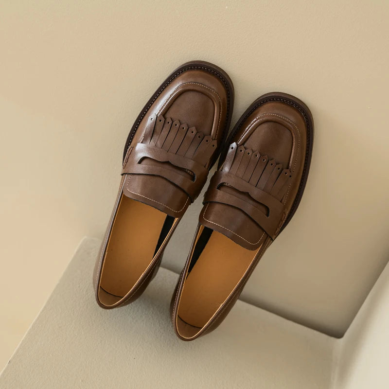 Evelyn | Patent Leather Tassel Loafers