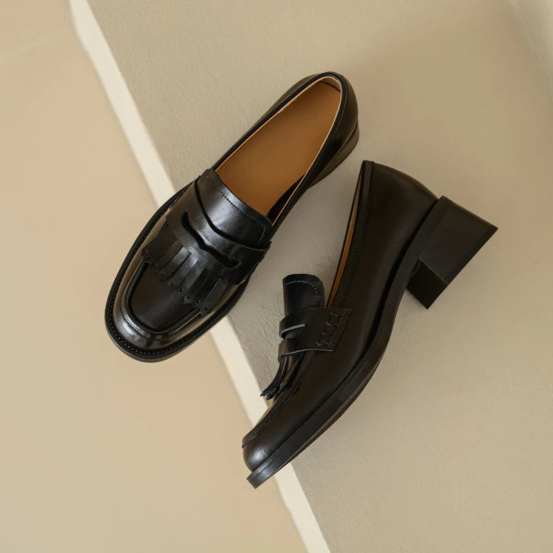 Evelyn | Patent Leather Tassel Loafers