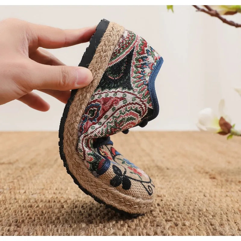 Lily | Woven Canvas Lace-Up Sneakers