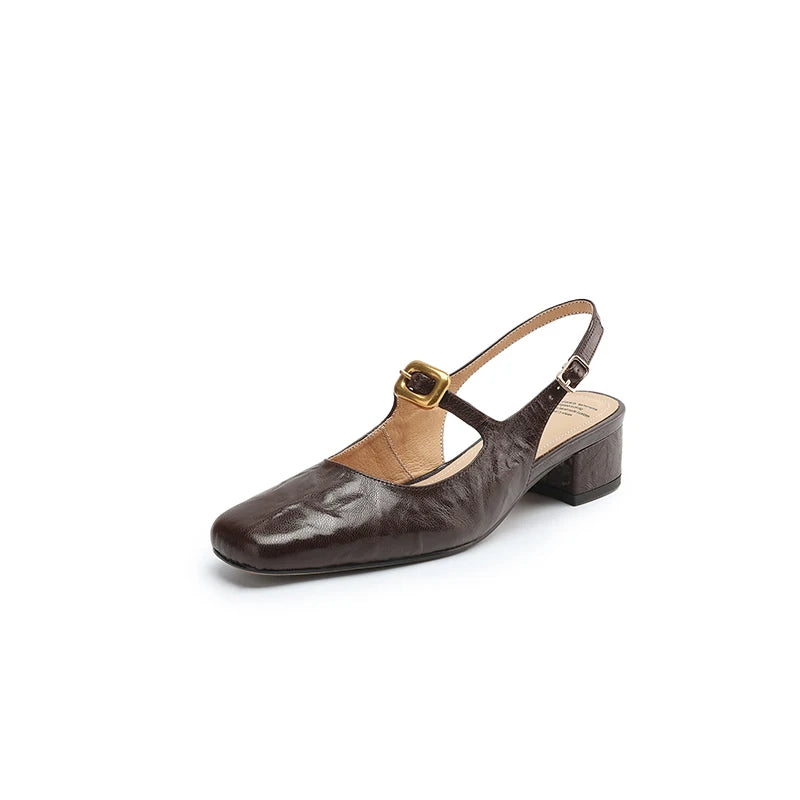 AIRA | GENUINE LEATHER SQUARE-TOE SHOE