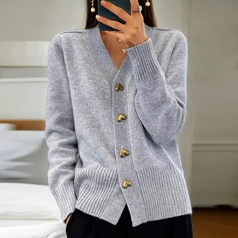 Esme | V-Neck Button Knit Cardigan