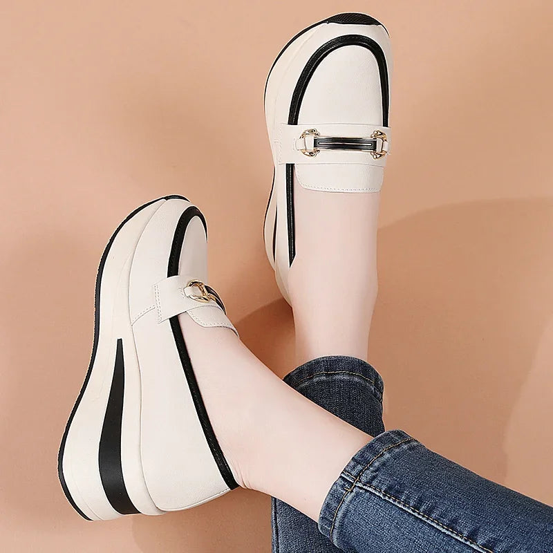 WINNIE | WOMEN'S PU LEATHER PLATFORM LOAFERS