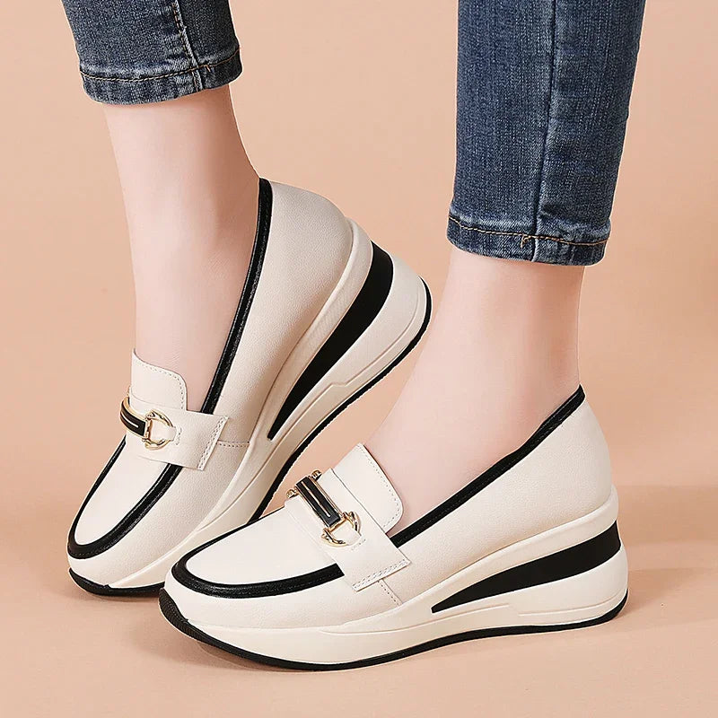 WINNIE | WOMEN'S PU LEATHER PLATFORM LOAFERS