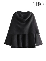 Women's Shawl Collar Knit Jacket with Button Front