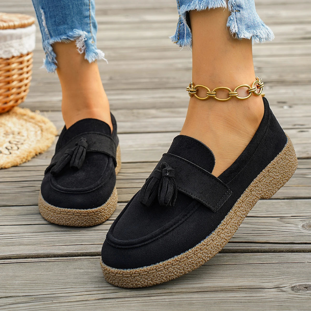 ELIZABETH | WOMEN'S SUEDE TASSEL LOAFERS