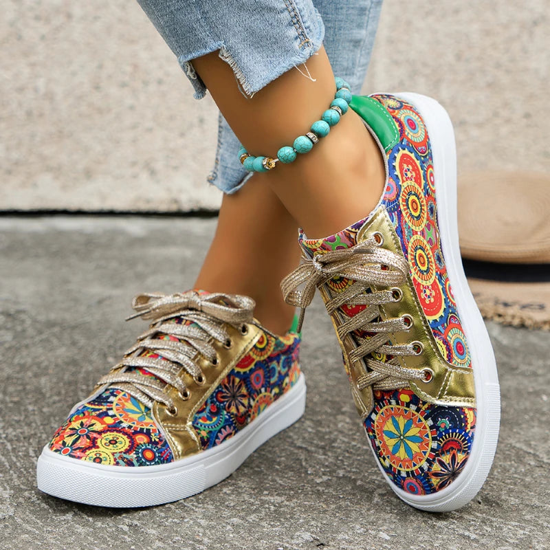 IRIS | PRINTED LOW-CUT TRAINERS