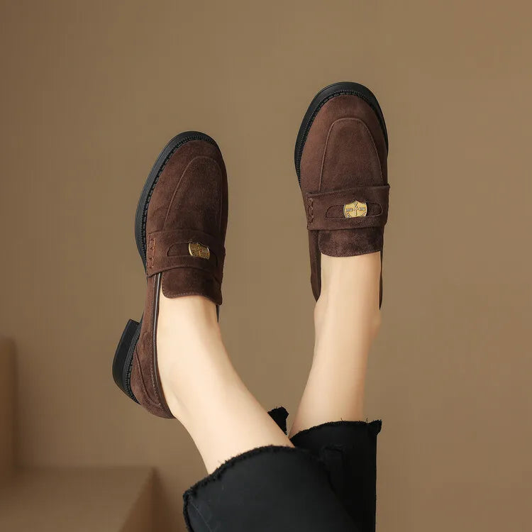 Daisy | Elegant Nude Tassel Loafers