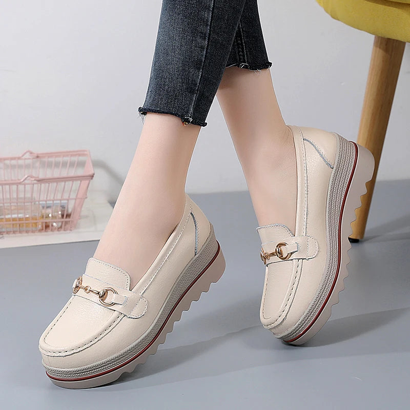 RUBY | WOMEN'S SUEDE PLATFORM SLIP-ON LOAFERS