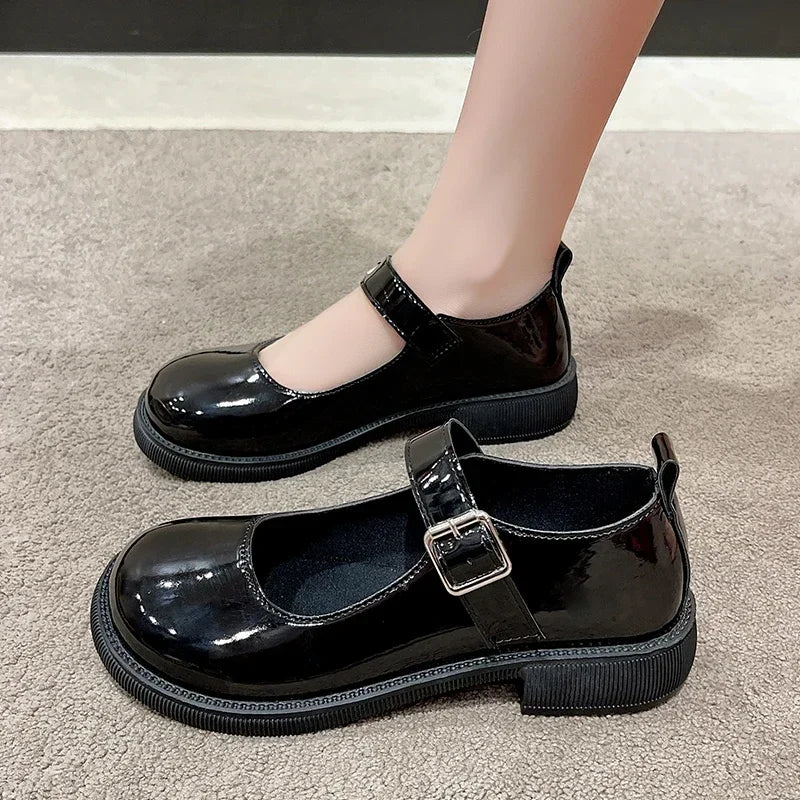 ZARA | WOMEN'S LOW-HEEL ROUND-TOE MARY JANE SHOES