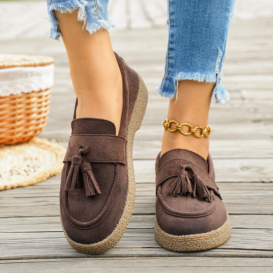 ELIZABETH | WOMEN'S SUEDE TASSEL LOAFERS