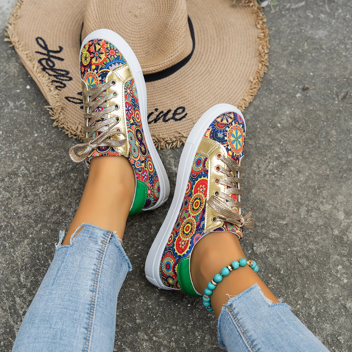 Iris | Printed Low-Cut Sneakers