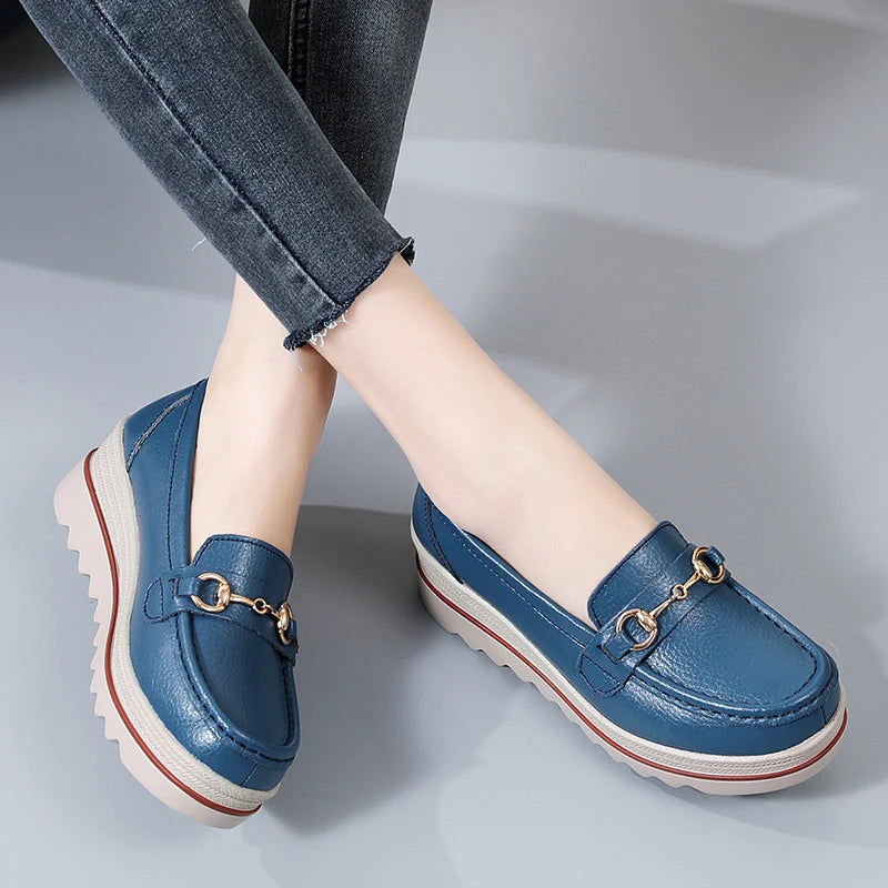 RUBY | WOMEN'S SUEDE PLATFORM SLIP-ON LOAFERS