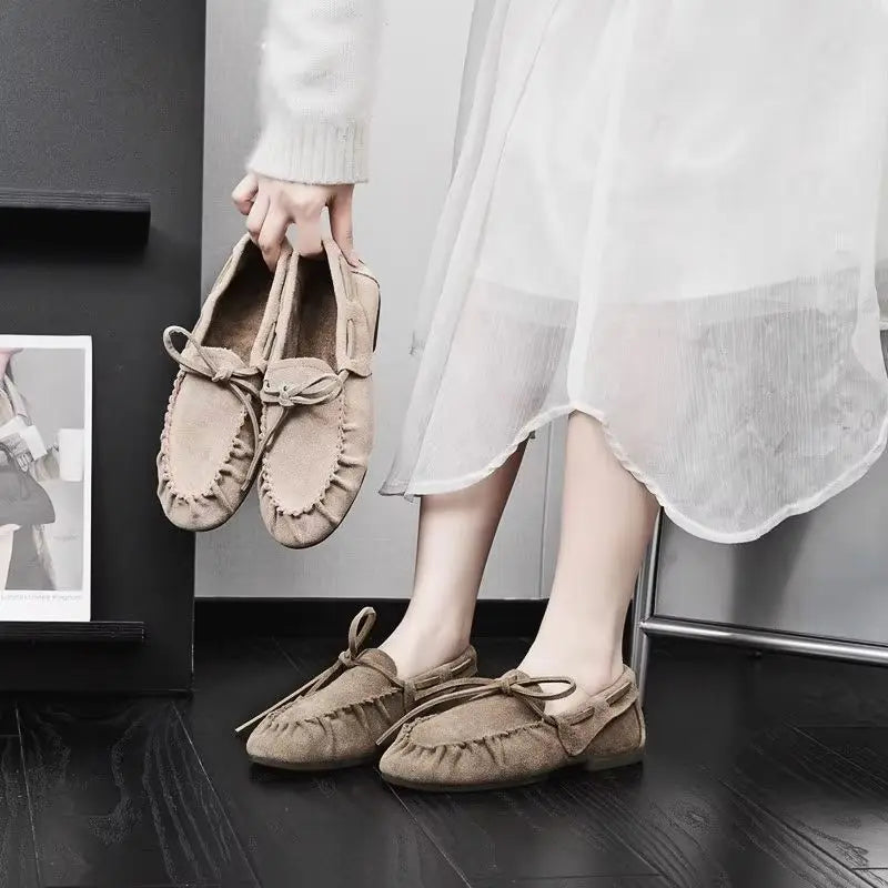 NANCY | WOMEN'S VINTAGE GENUINE LEATHER SLIP-ON LOAFERS