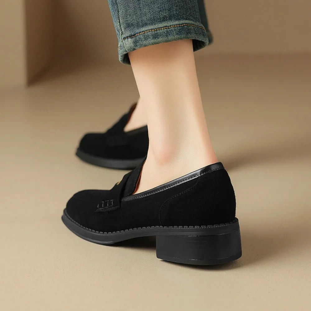 Daisy | Elegant Nude Tassel Loafers