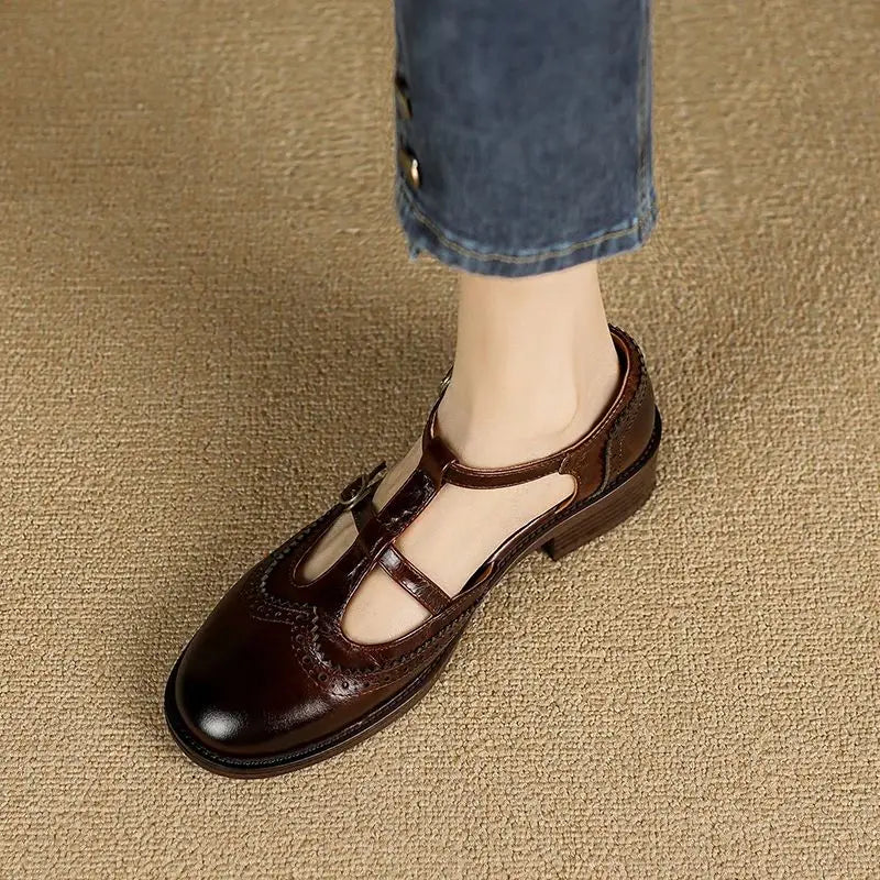 Margot | Retro Chunky Heel Mary Jane Shoes