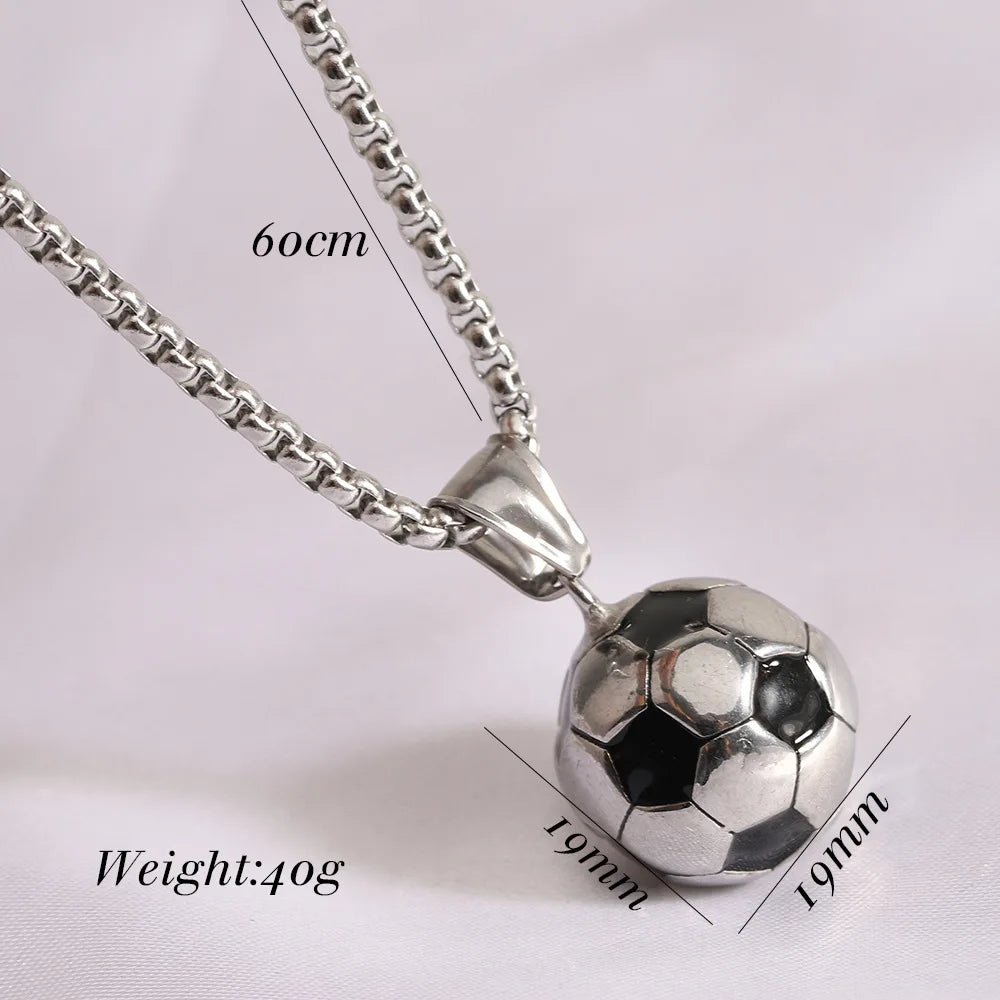 JAKE | FOOTBALL PENDANT NECKLACE