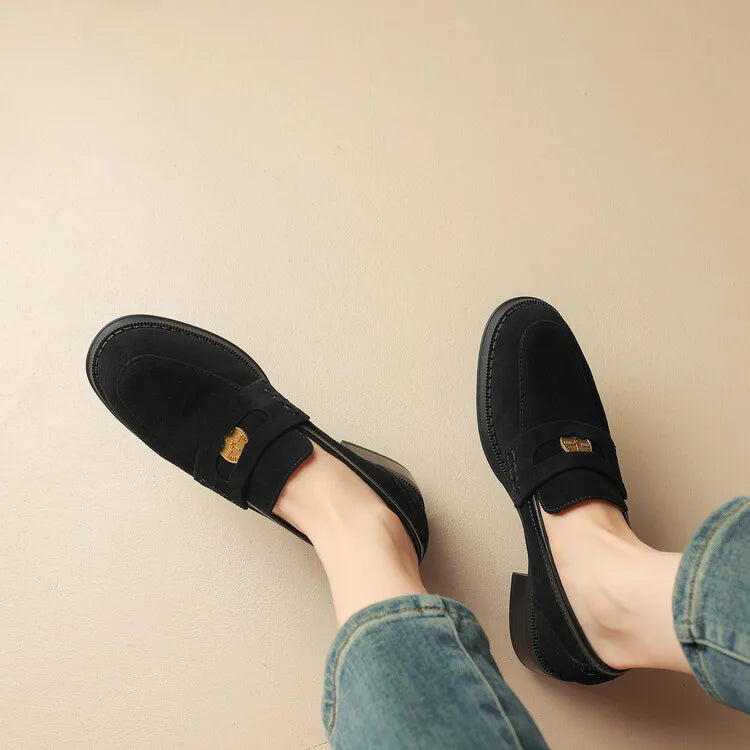 Daisy | Elegant Nude Tassel Loafers