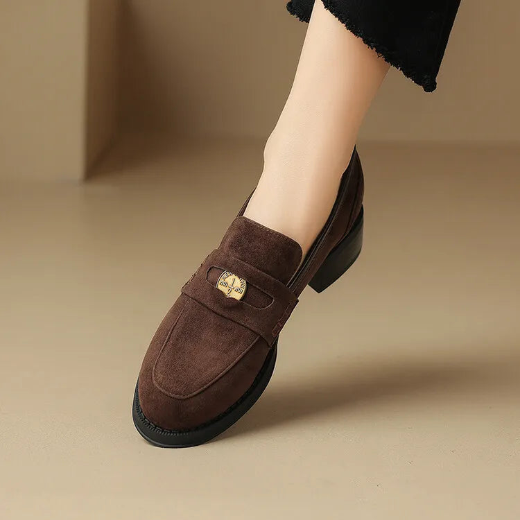 Daisy | Elegant Nude Tassel Loafers