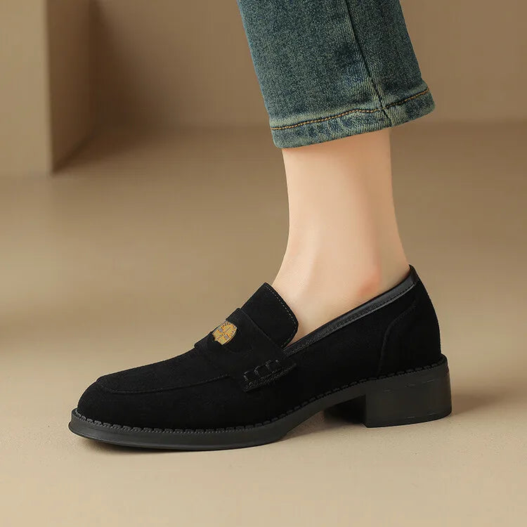 Daisy | Elegant Nude Tassel Loafers