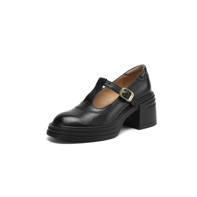 Delilah | Genuine Leather Platform Heels