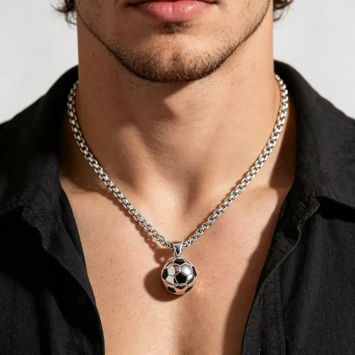 JAKE | FOOTBALL PENDANT NECKLACE