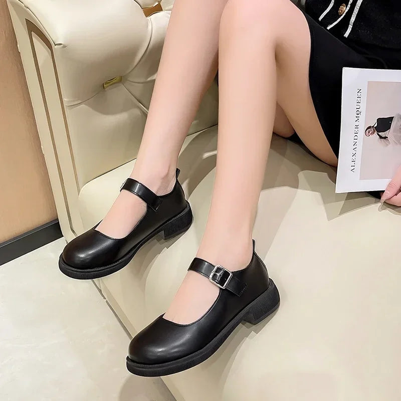 ZARA | WOMEN'S LOW-HEEL ROUND-TOE MARY JANE SHOES