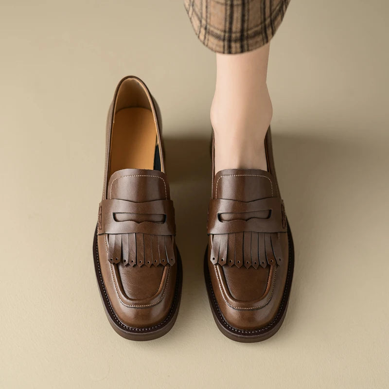 Evelyn | Patent Leather Tassel Loafers