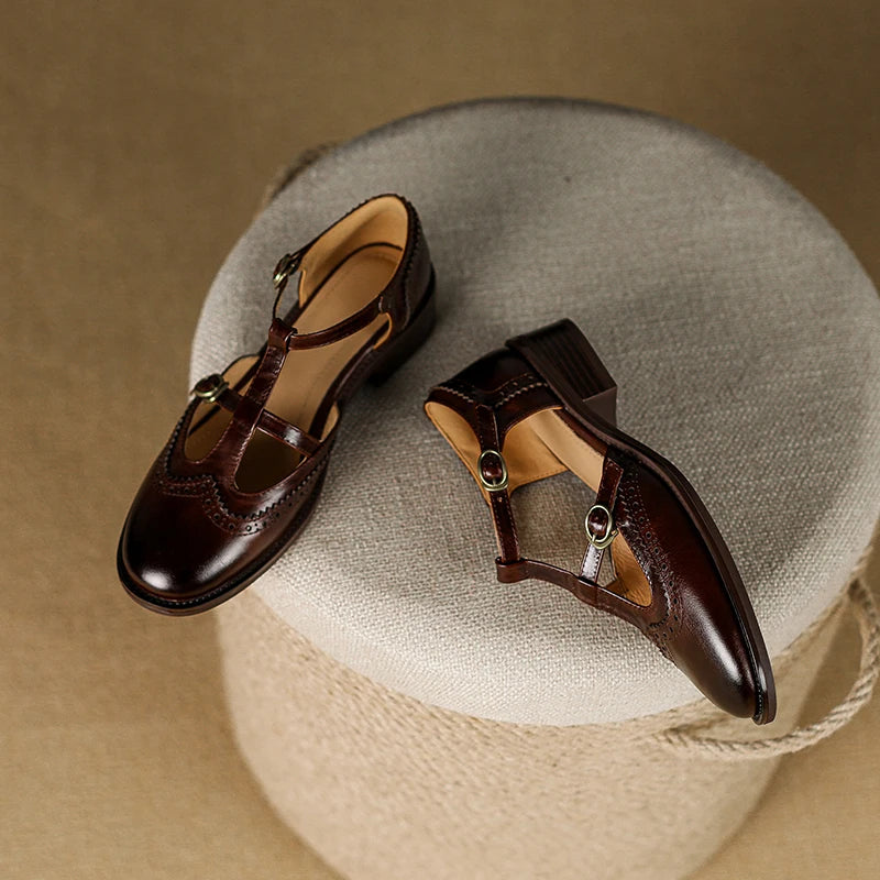 Margot | Retro Chunky Heel Mary Jane Shoes