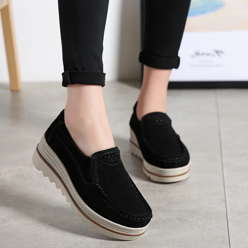 LILLY | WOMEN'S CHUNKY PLATFORM CASUAL LOAFERS