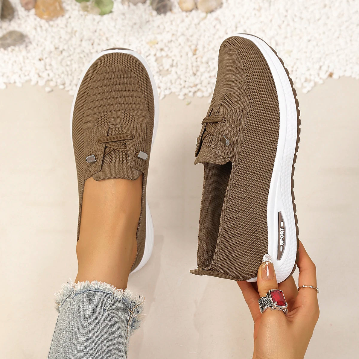 MARYAM | WOMEN'S LIGHTWEIGHT BREATHABLE PLATFORM TRAINERS